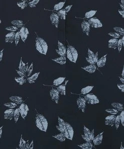 Collectif Mattie Fall Leaves 50's Swing Skirt Blue