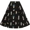 New In Collectif Matilde Carpe Diem 50's Swing Skirt Black