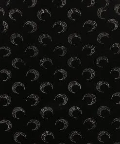 Collectif Polly Glitter Moon Velvet 50's Pencil Skirt Black