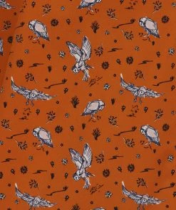 Collectif Alexa Hoot Hoot Owl 50's Swing Skirt Orange New In