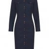 New In Collectif Hailey 60's Pencil Dress Navy
