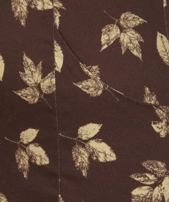 Collectif Hepburn Fall Leaves 50's Pencil Dress Brown New In