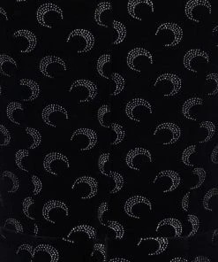 Collectif Vanessa Glitter Moon Velvet 50's Pencil Dress Black