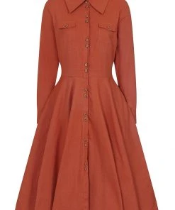 Collectif Hailey 60's Dress Orange