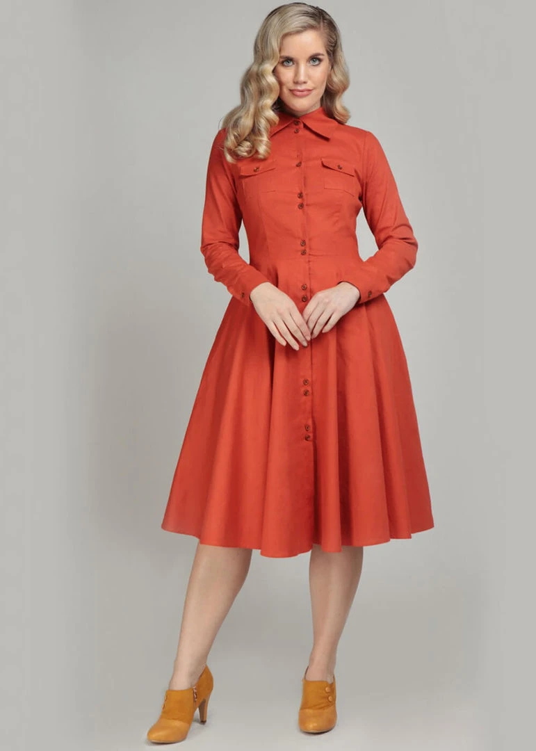 Collectif Hailey 60's Dress Orange