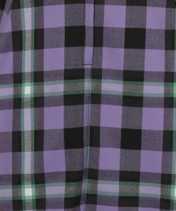 New In Collectif Dolores Hocus Pocus Check 50's Swing Dress Lilac