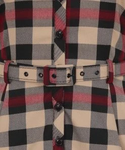 New In Collectif Caterina McKenzie Check 50's Swing Dress Multi