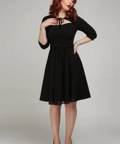 Collectif Brie 40's Swing Dress Black