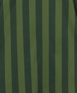 Collectif Mara Garden Stripes 40's Swing Dress Green