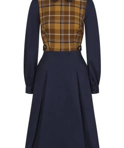 Collectif Dawna Moonhill Check 60's Swing Dress Multi