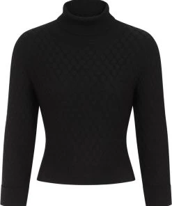Collectif Rai Knitted 60's Jumper Black