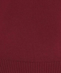 Collectif Chrissie Knitted 50's Top Burgundy Red New In
