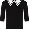 New In Collectif Giorgina 40's Jumper Black White