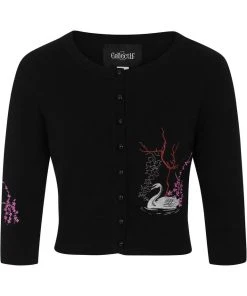 Collectif Lucy Swan Forest 40's Cardigan Black