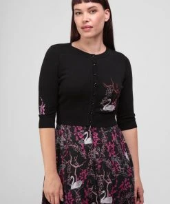 Collectif Lucy Swan Forest 40's Cardigan Black