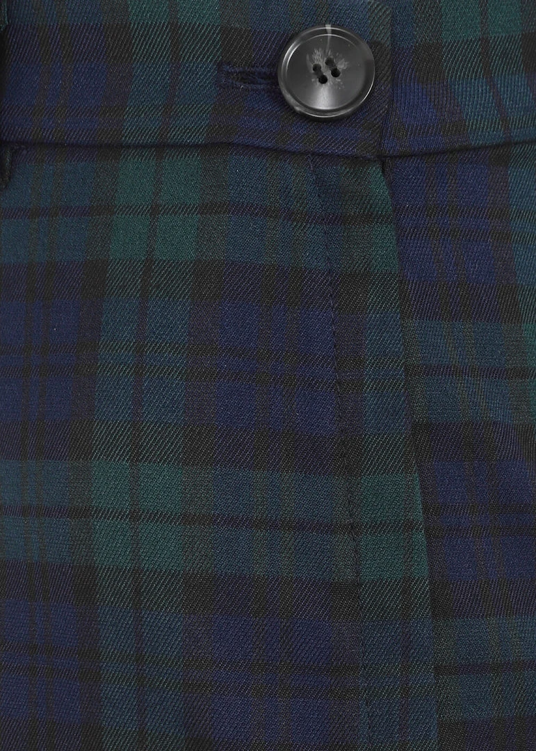 Collectif Baylee Blackwatch Check 40's Trousers Multi New In