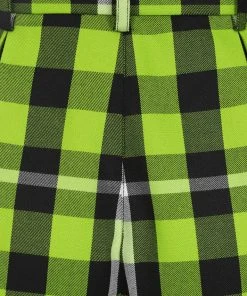 New In Collectif Rada Frogs Breath Check 60's Trousers Green