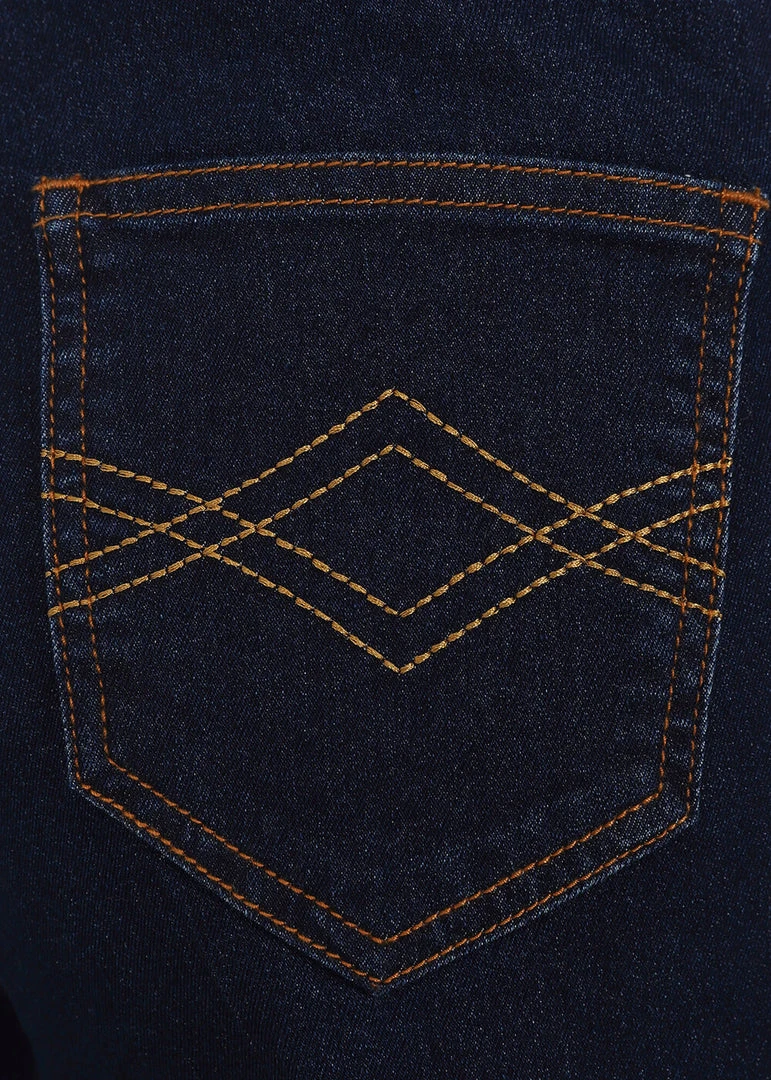 New In Collectif Maggie Floral Denim 70's Jeans Navy