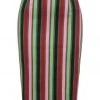 Collectif Polly Mountain Stripe 50's Pencil Skirt Multi