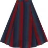 Collectif Clara Jewel Stripe 50's Swing Skirt Multi New In