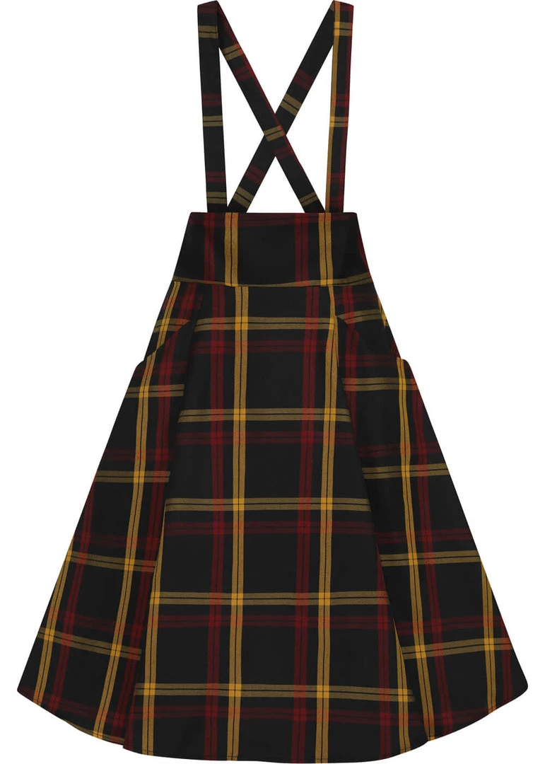 New In Collectif Alexa Giles Check 50's Swing Skirt Multi