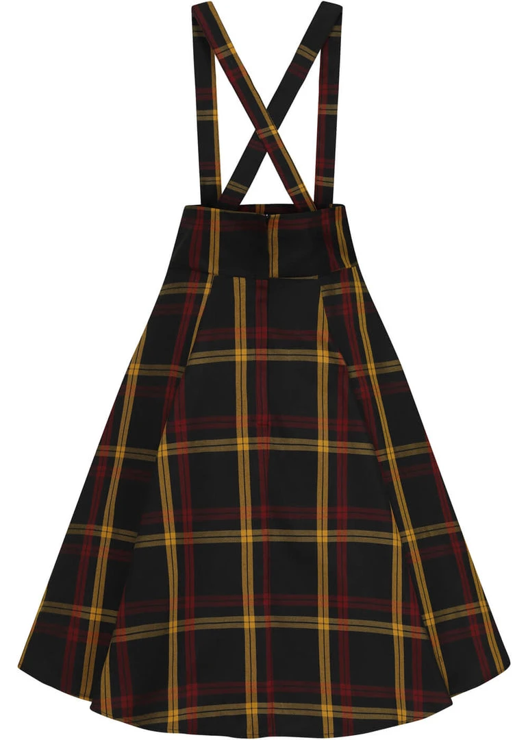 New In Collectif Alexa Giles Check 50's Swing Skirt Multi