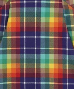 Collectif Alexa Rainbow Check 50's Swing Skirt Multi New In