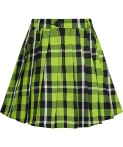 New In Collectif Daria Frogs Breath 60's Mini Skirt Green