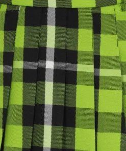 New In Collectif Daria Frogs Breath 60's Mini Skirt Green