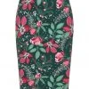 New In Collectif Juanita Escapist Floral 50's Pencil Skirt Multi