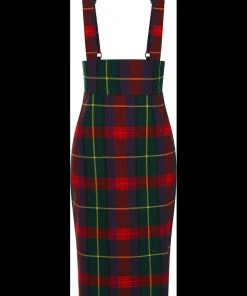 Collectif Karen Etude Check 40's Pencil Skirt Multi New In