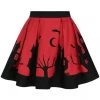 Collectif Marilu Haunted House 60's Skater Skirt Red