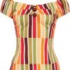 Collectif Dolores Alternate Stripe 50's Top Multicolour New In