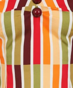 Collectif Dolores Alternate Stripe 50's Top Multicolour New In