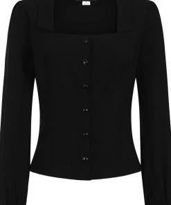 Collectif Lillian 40's Blouse Black