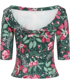 New In Collectif Cordelia Escapist 40's Floral Top