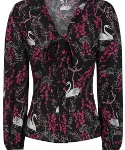 Collectif Luiza Swan Forest 40's Blouse Multicolour