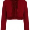 Collectif Marcia Faux Fur 40's Bolero Wine New In