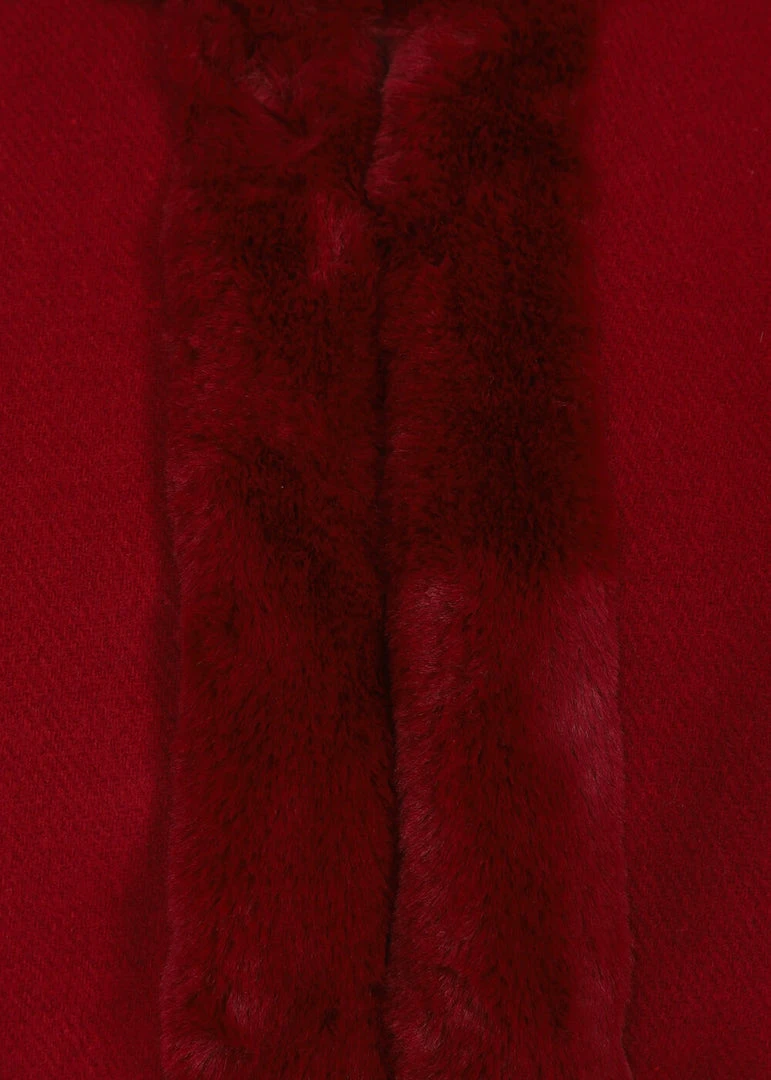 Collectif Marcia Faux Fur 40's Bolero Wine New In