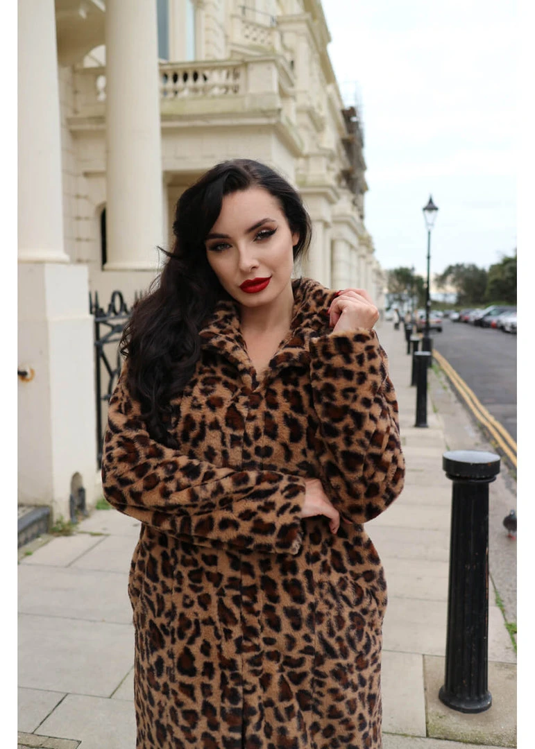 Collectif Mallory Leopard 50's Coat Leopard
