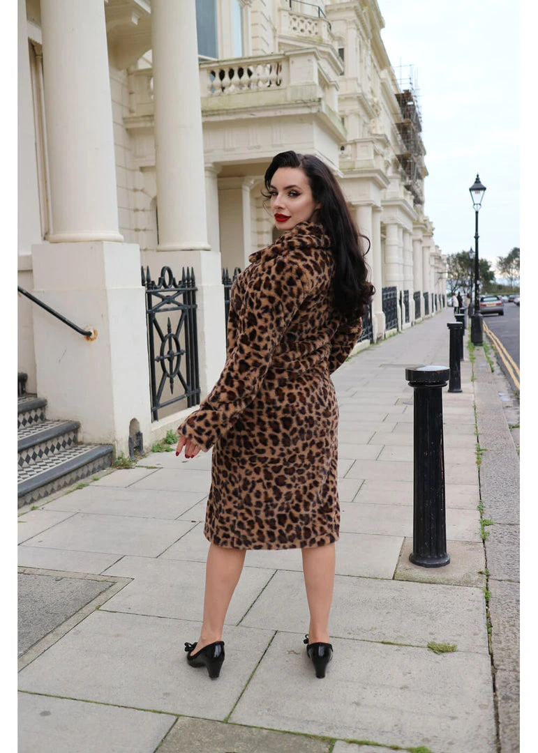 Collectif Mallory Leopard 50's Coat Leopard
