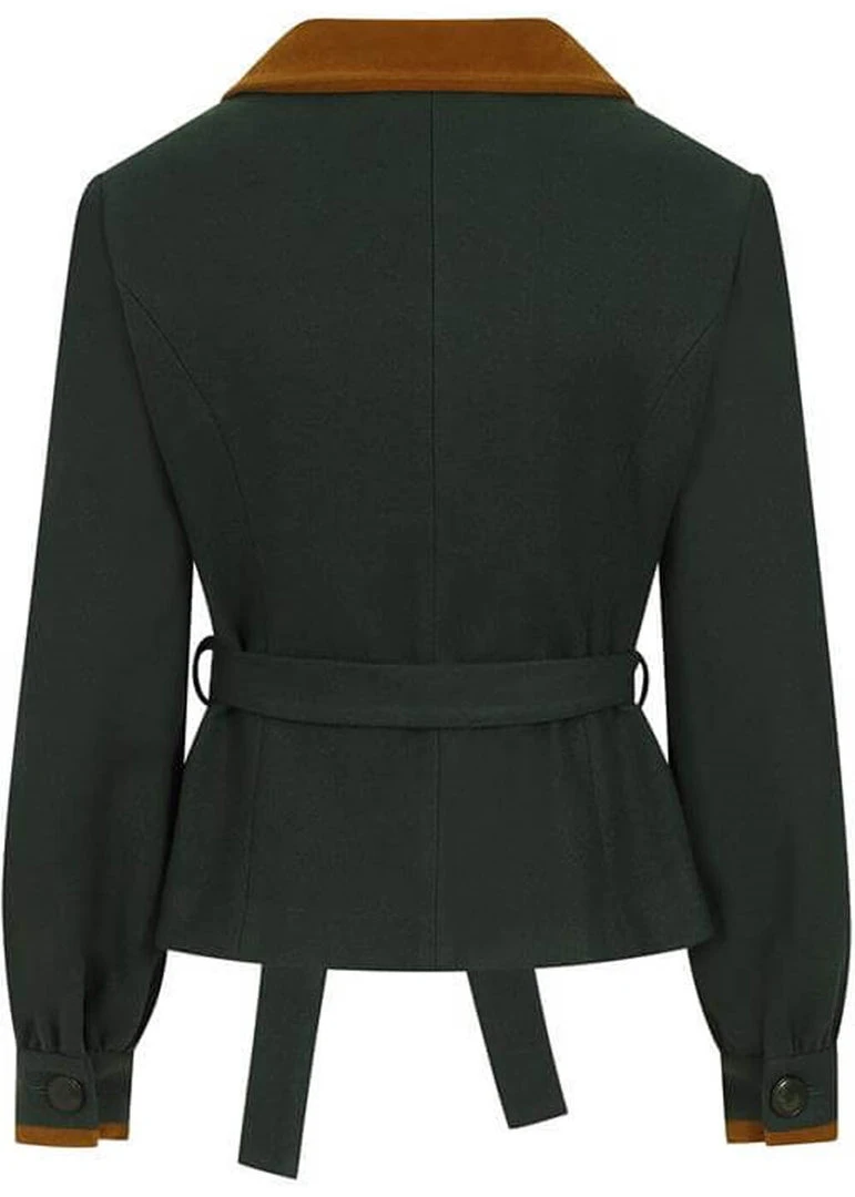 Collectif Rosemary 50's Jacket Green New In