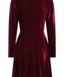 Collectif Clarina 60's Mini Dress Wine