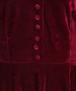 Collectif Clarina 60's Mini Dress Wine