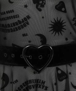 Collectif Ana Ouija Mesh 60's Skater Dress Black