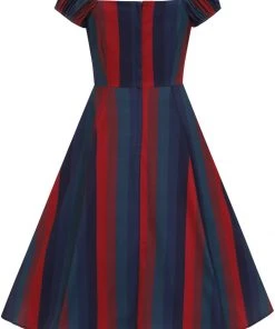 Collectif Dolores Jewel Stripe 50's Swing Dress Multi New In
