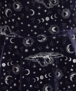 Collectif Trixie Celestial 50's Velvet Swing Dress Purple