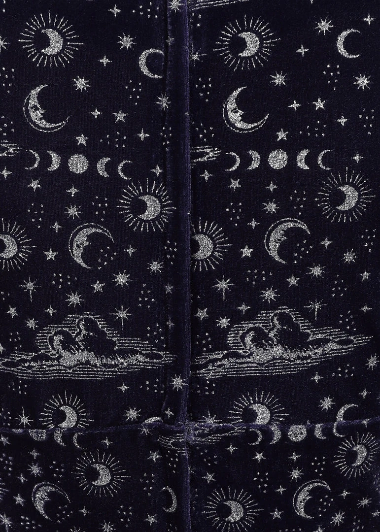 Collectif Trixie Celestial 50's Velvet Swing Dress Purple