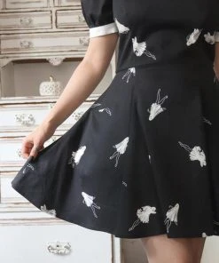 Collectif Peta Pinup Ghouls 60's Skater Dress Black White New In