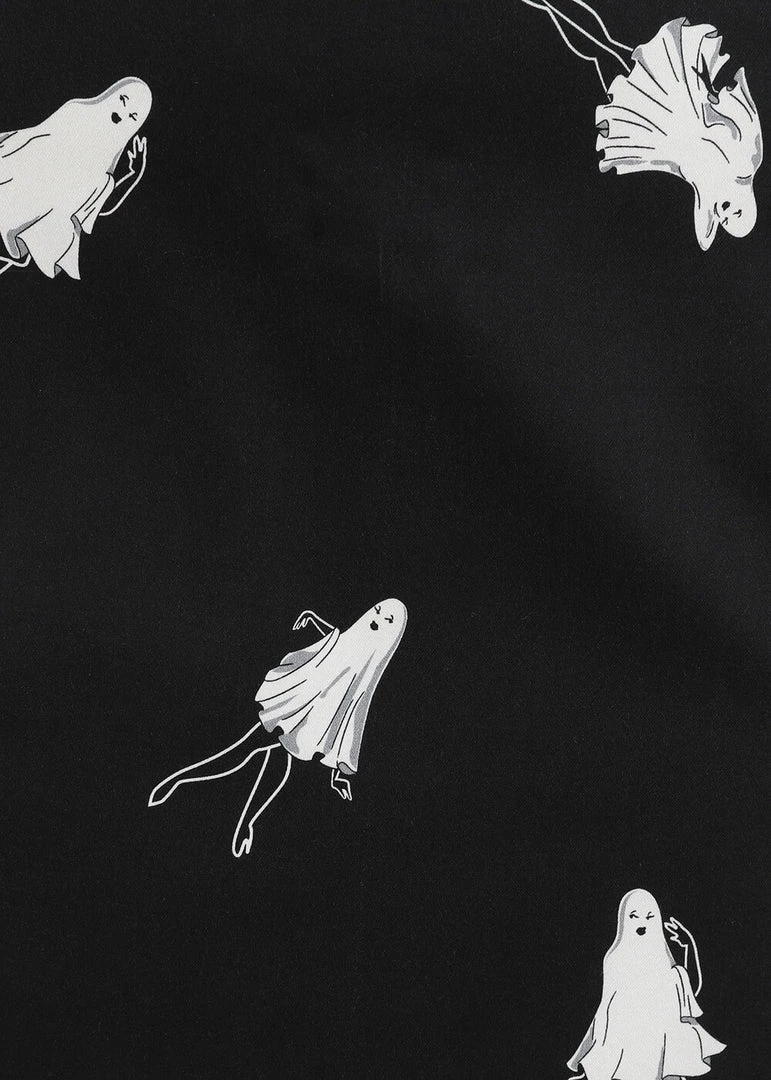 Collectif Peta Pinup Ghouls 60's Skater Dress Black White New In